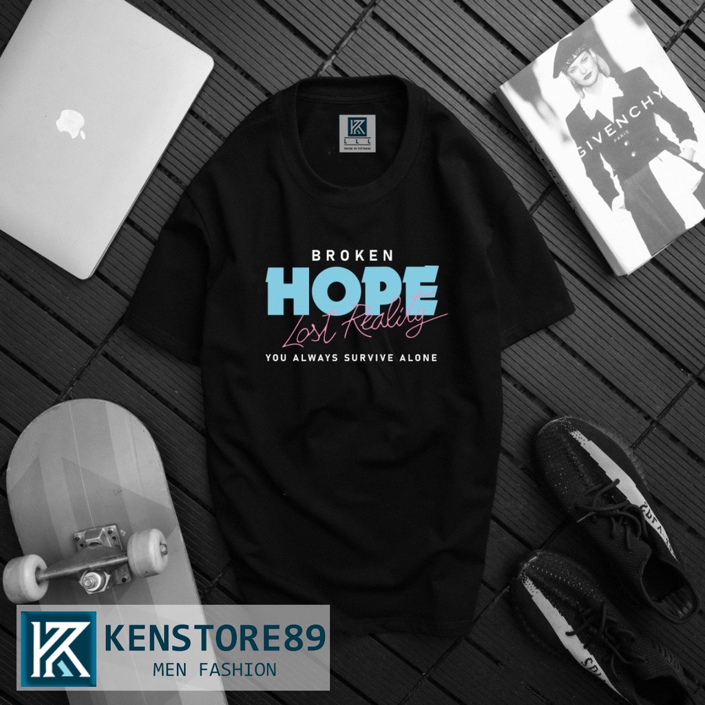 Áo thun nam cổ tròn BROKEN HOPE ngắn tay cotton 100% KENSTORE89 ATK026