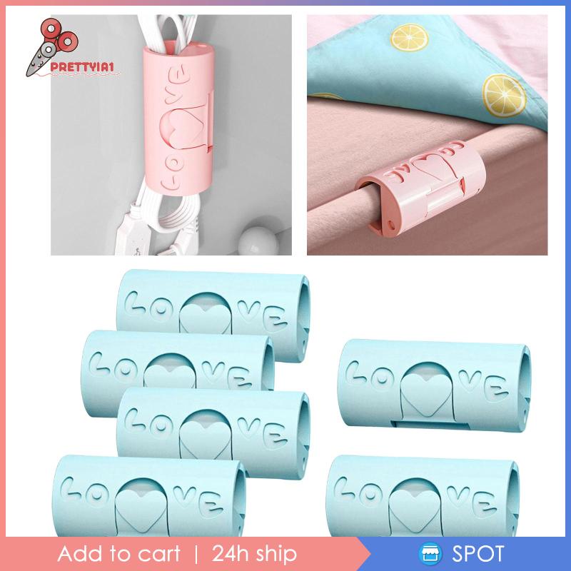 [Prettyia1] Kẹp Cố Định Chăn / Vỏ Gối Đa Năng Màu Hồng