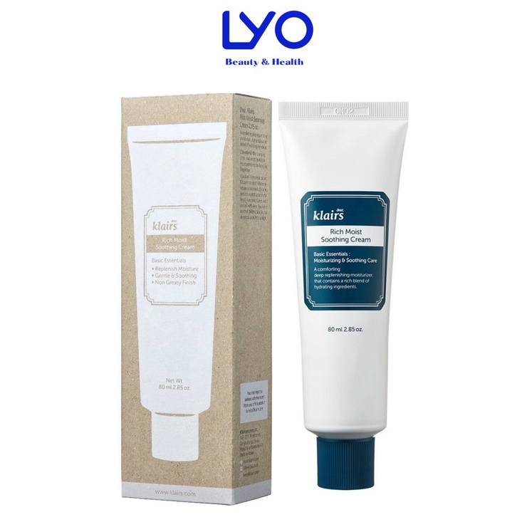 Kem Dưỡng Ẩm Làm Dịu Da Klairs Rich Moist Soothing Cream - 80 ml.