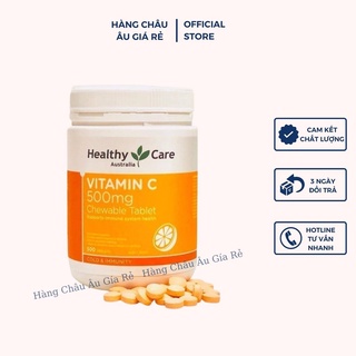 Viên nhai hỗ trợ sức khỏe, tăng cường đề kháng và làm đẹp da Healthy Care Vitamin C 500 viên