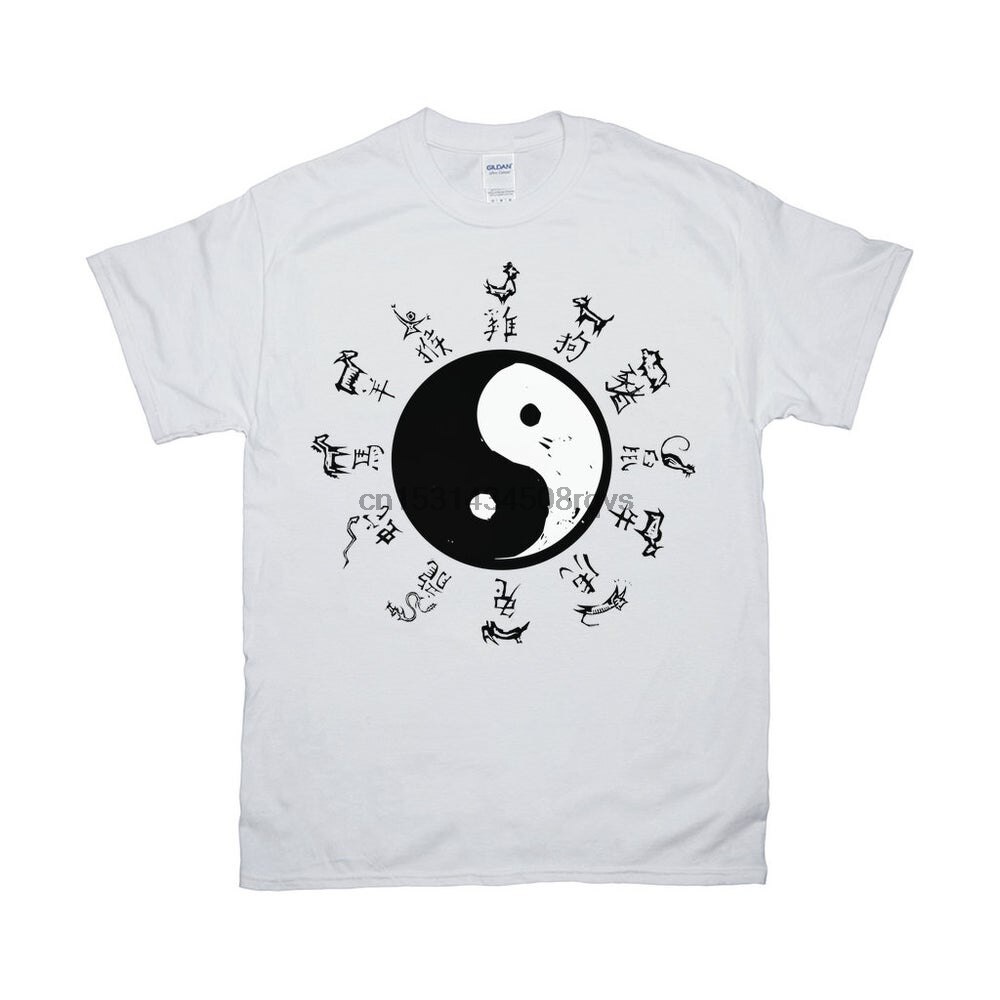 Yin Yang Cung Hoàng Đạo Biểu Tượng Bánh Xe Cung Hoàng Đạo Áo Tee