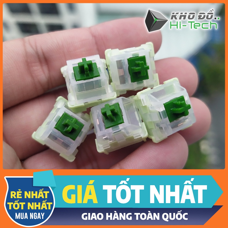 Switch Matcha Ice đã burn + lube 💖 𝘍𝘳𝘦𝘦𝘴𝘩𝘪𝘱 💖 cho bàn phím cơ | Linear switch | Stem mượt | âm Thock