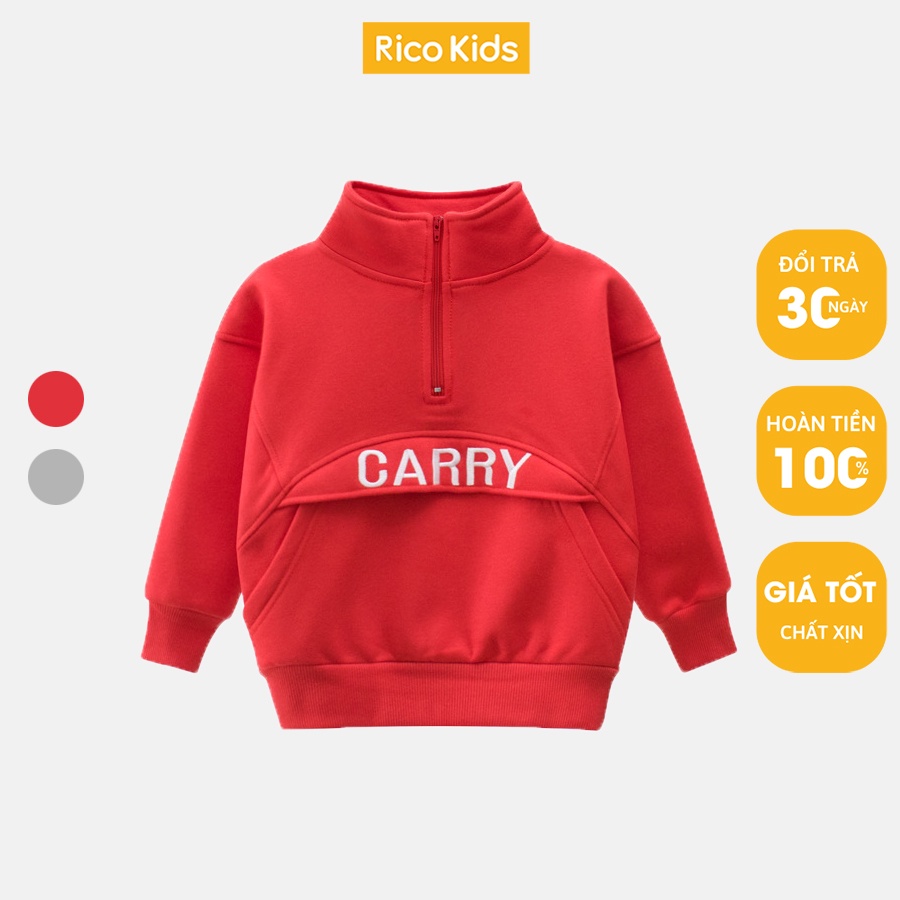 Áo nỉ cho bé trai từ 10-35kg lót lông dày ấm chất vải xịn đẹp phong cách mới chính hãng 27Kids mã 2930