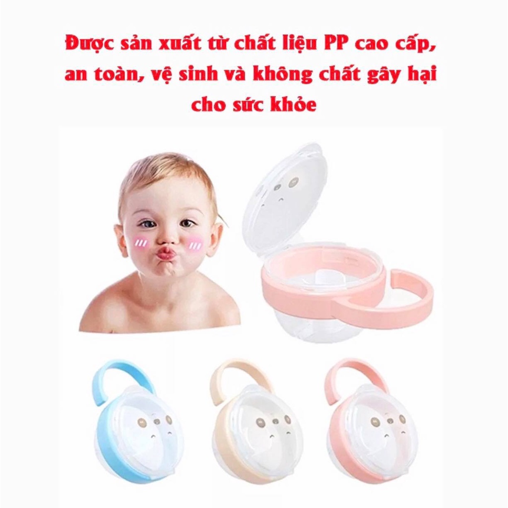 ￼Hộp đựng ti giả trong suốt tiện lợi an toàn cho bé yêu