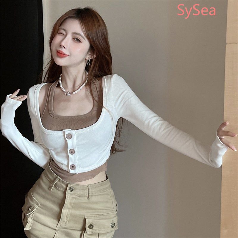 Set Áo Cardigan Dệt Kim + Áo Hai Dây Gợi Cảm Thời Trang Mùa Thu Theo Phong Cách Hàn Quốc