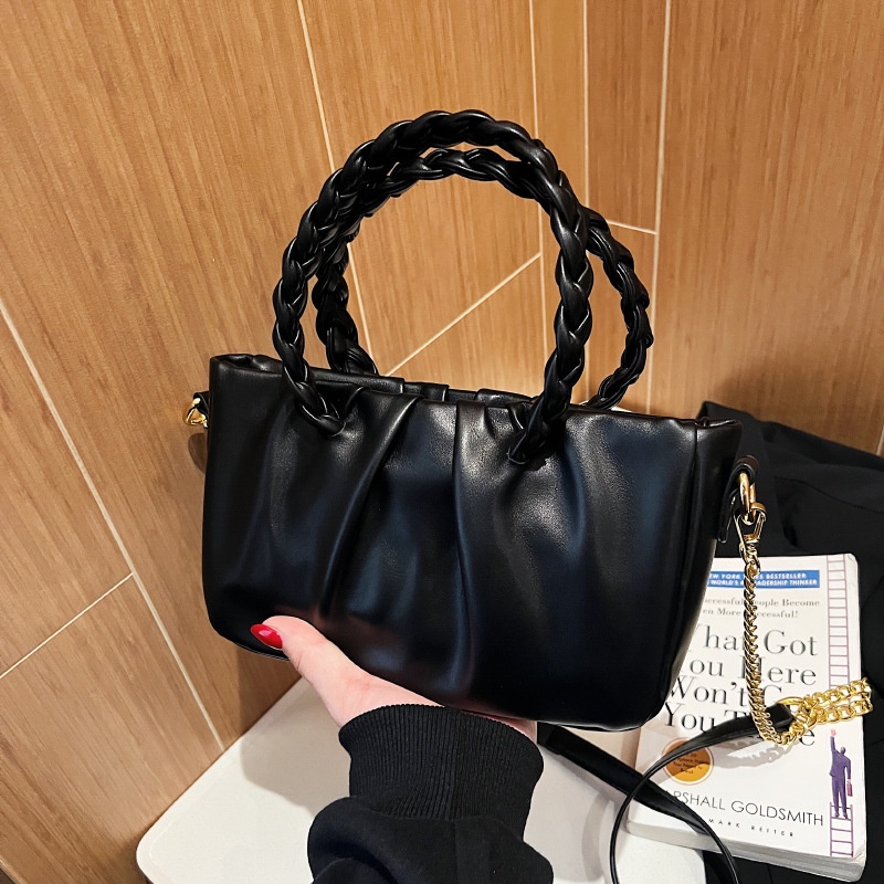 Túi Đeo Vai Màu Trơn Phong Cách Retro Đơn Giản Thời Trang Mới Cho Nữ