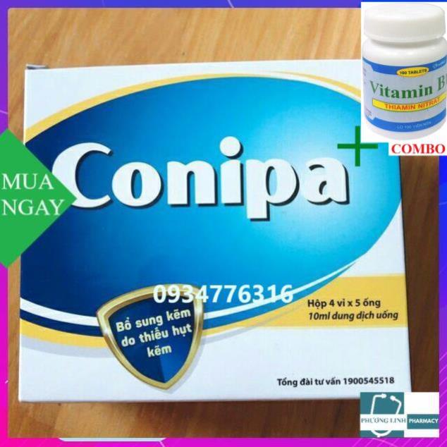 Combo Vitamin B1 chai 100 viên+ Siro Bổ sung Kẽm Conipa của TW1