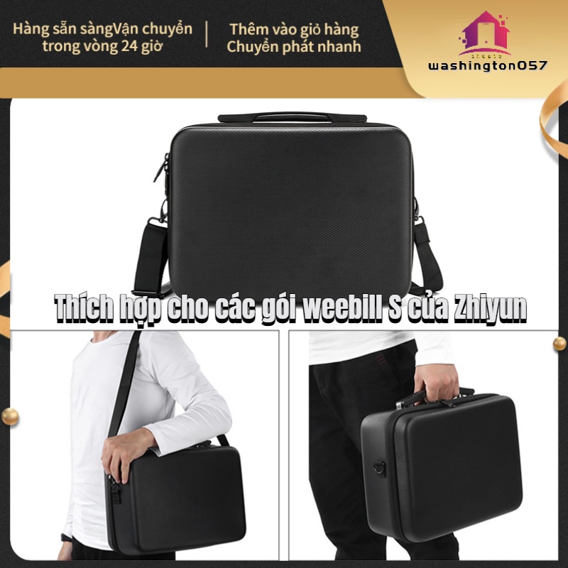 Có thể bán buôn Túi lưu trữ di động Hộp đựng cho Máy ổn định Gimbal cầm tay Zhiyun Weebill-S với dây đeo vai Washington057 Hàng giao ngay