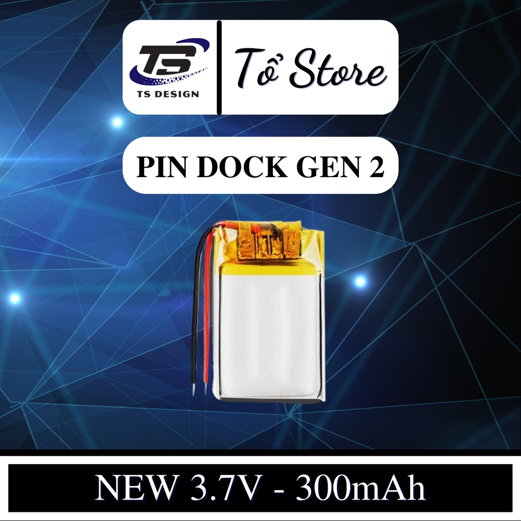 Pin Li-Po 3.7V 300mAh (Lithium Polyme) cho hộp sạc tai nghe Bluetooth