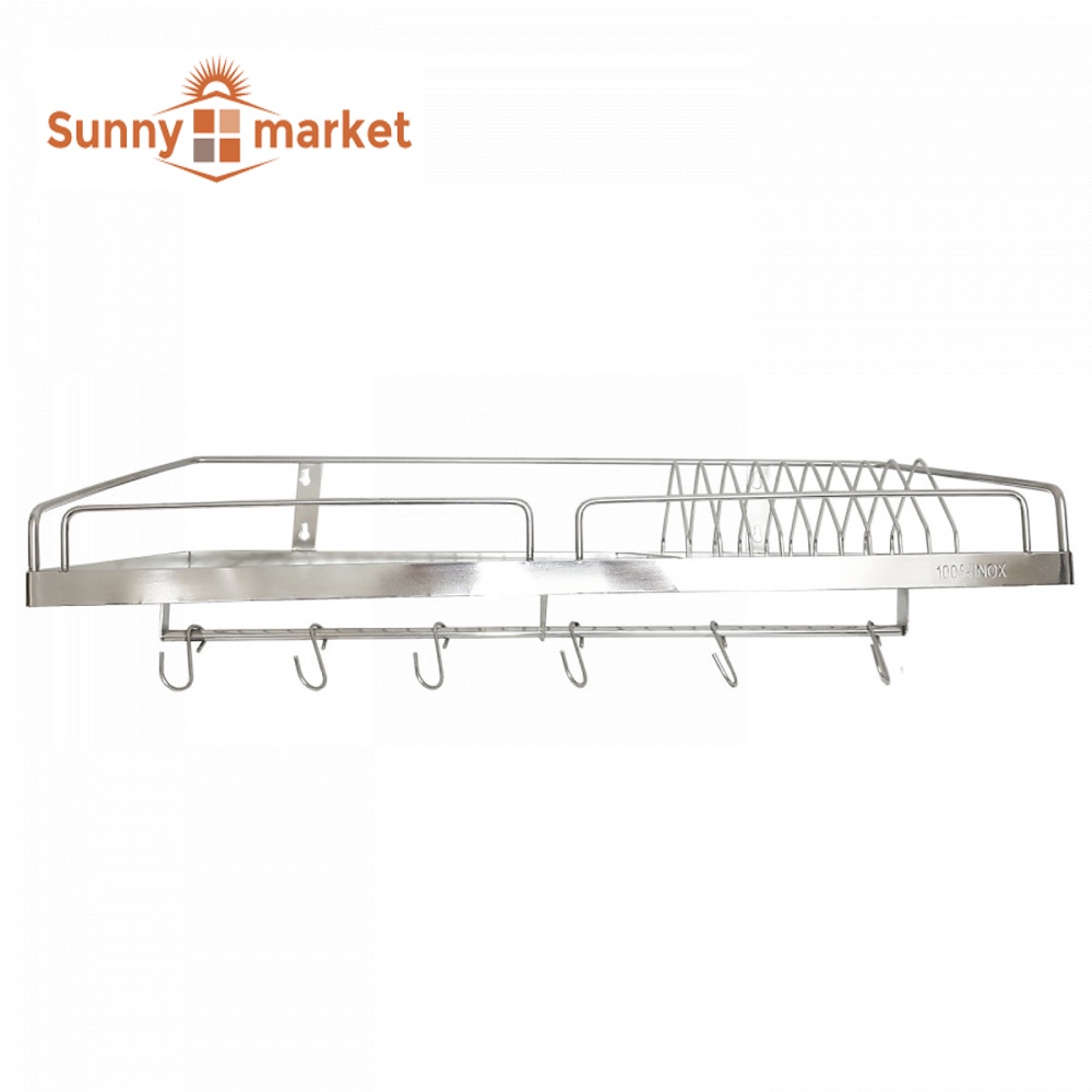 Kệ chén dĩa treo 1 tầng inox la 201 cao cấp kích thước 28x80 cm