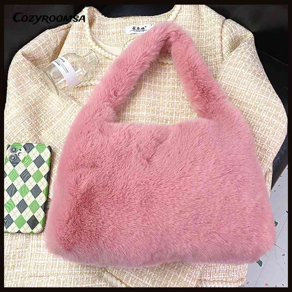 Túi Xách Lông Nhung Mềm Mại Thời Trang Thu Đông Dành Cho Nữ