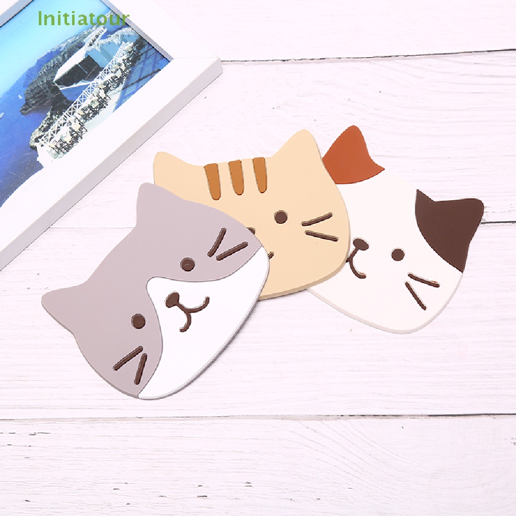 Tấm Lót Bàn Ăn Hình Mèo Dễ Thương Cách Nhiệt Chống Thấm Nước Tiện Dụng