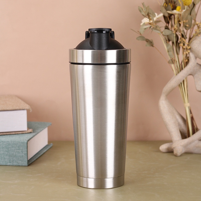 Bình Lắc Tập Gym Giữ Nhiệt Shaker Kèm Con Lắc Lò Xo Inox 304 Dung Tích 750ML BGN0018