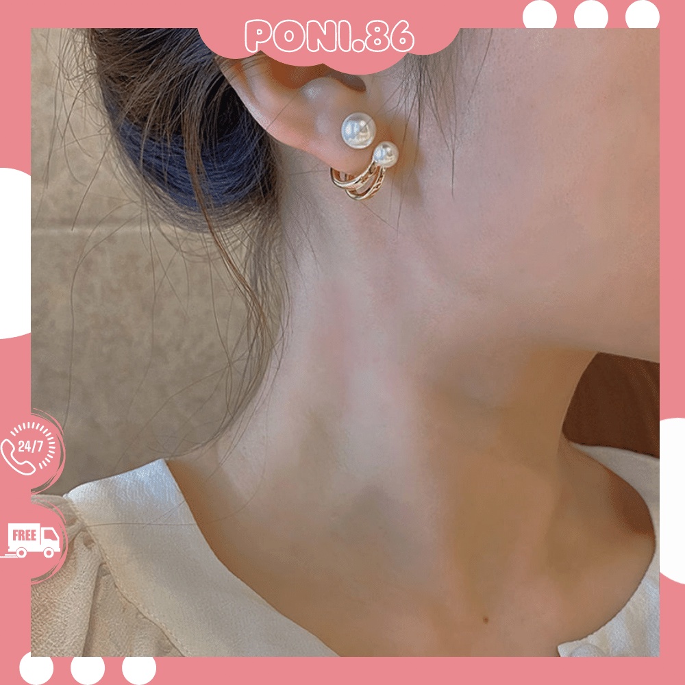 Hoa tai bông tai đính ngọc dạng vòng xoắn phong cách cá tính dễ phối đồ