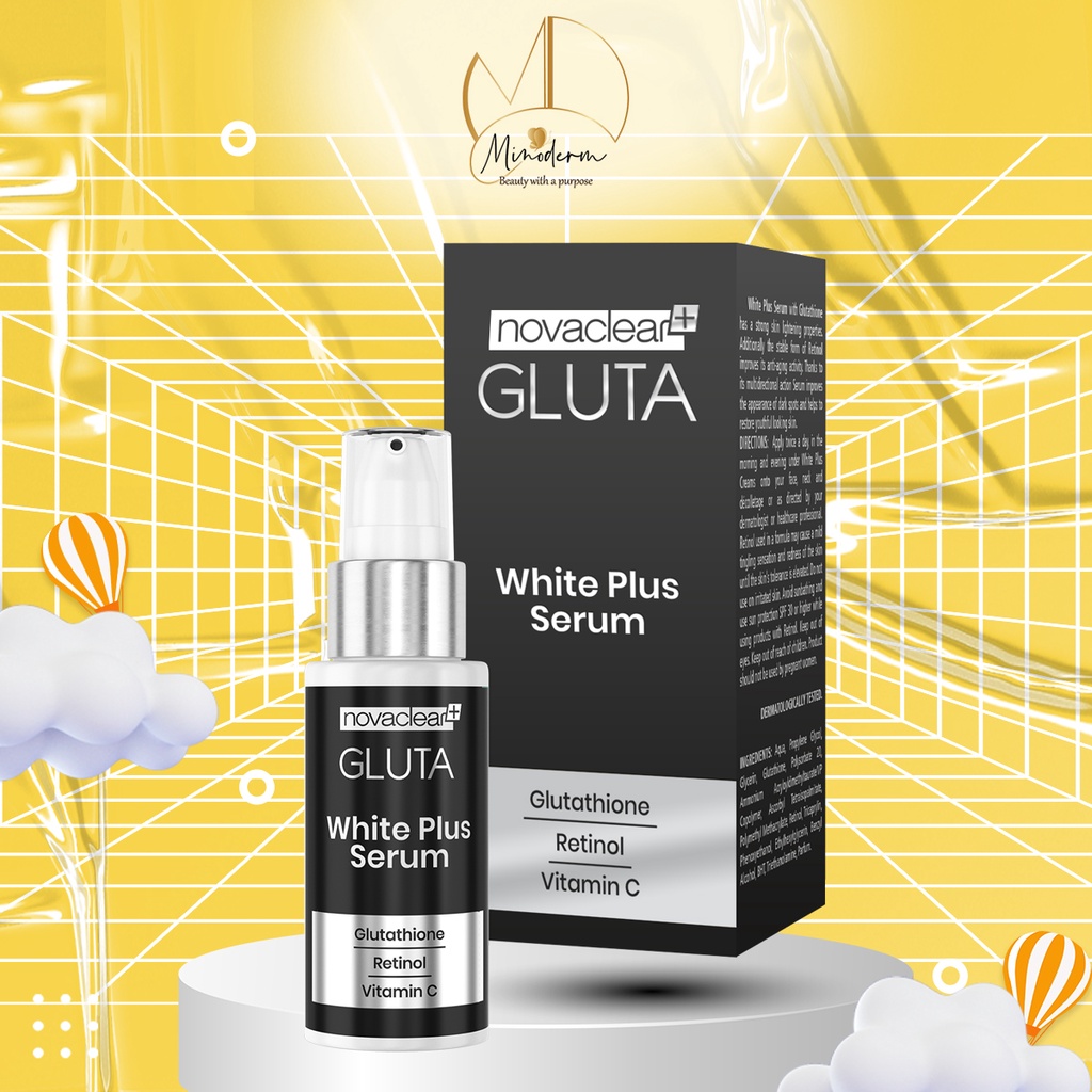 Serum Novalcear Gluta White Plus tinh chất Glutathione Trắng Da, Ngăn Ngừa Nám 30ml