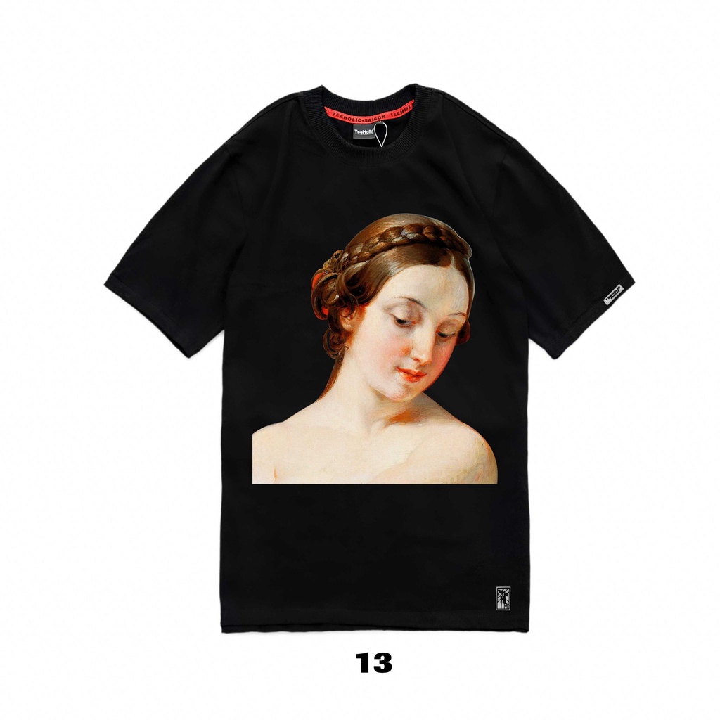 Áo thun unisex nam nữ baby face form rộng tay lỡ màu đen teeholic 13 áo thun em bé tranh sơn dầu gothic