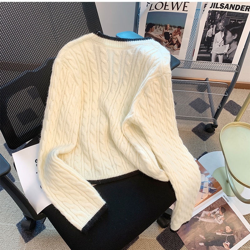 Áo Khoác Len Sáp Mềm Mại Dáng Ngắn Phong Cách Hàn Quốc Thời Trang Mùa Thu Cho Nữ