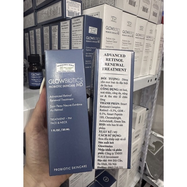 Tinh chất tái tạo da, chống lão hóa Glowbiotics Advanced Retinol Renewal Treatment 30ml