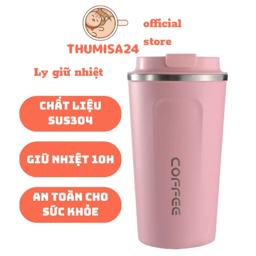 Cốc giữ nhiệt Coffee, inox 304, chống tràn, ly uống cafe, đựng nước, lạnh, nóng 6 - 8 tiếng