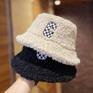Mũ bucket lông cừu phong cách Hàn Quốc
