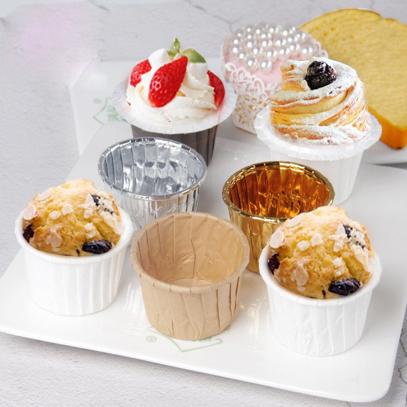 Cup giấy nướng muffin, cupcake màu trắng lốc 50 cái
