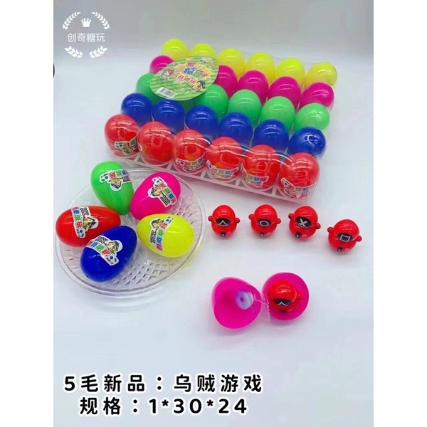 khay 30 quả trứng kẹo đồ chơi lật đật