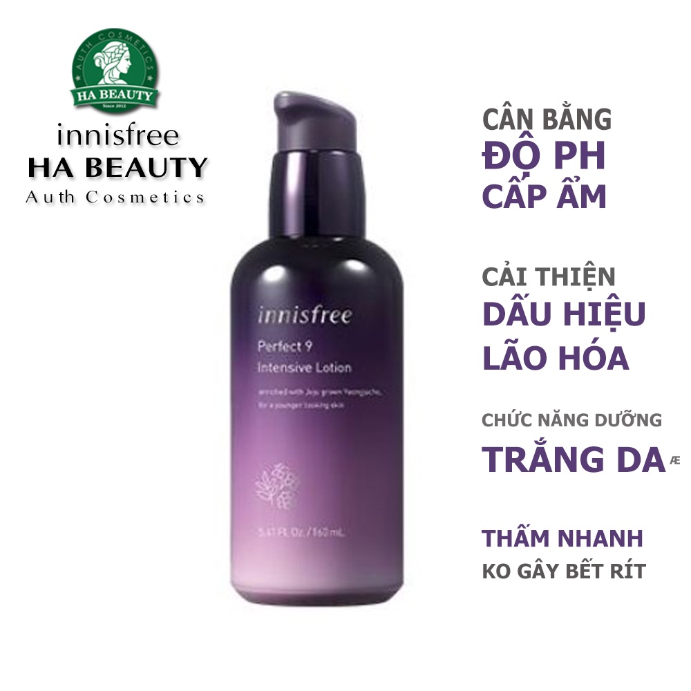 Sữa dưỡng chống lão hóa chuyên sâu 9 loại thảo mộc innisfree Perfect 9 Intensive Lotion 160 ml
