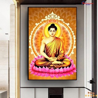 Tranh thêu chữ thập phật thích ca mâu ni 70cm x 50cm