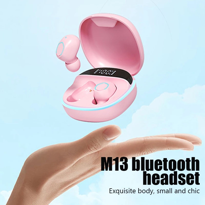 Tai Nghe Nhét Tai Bluetooth 5.2 Không Dây Vitog M13 Âm Thanh Siêu Trầm Và Phụ Kiện