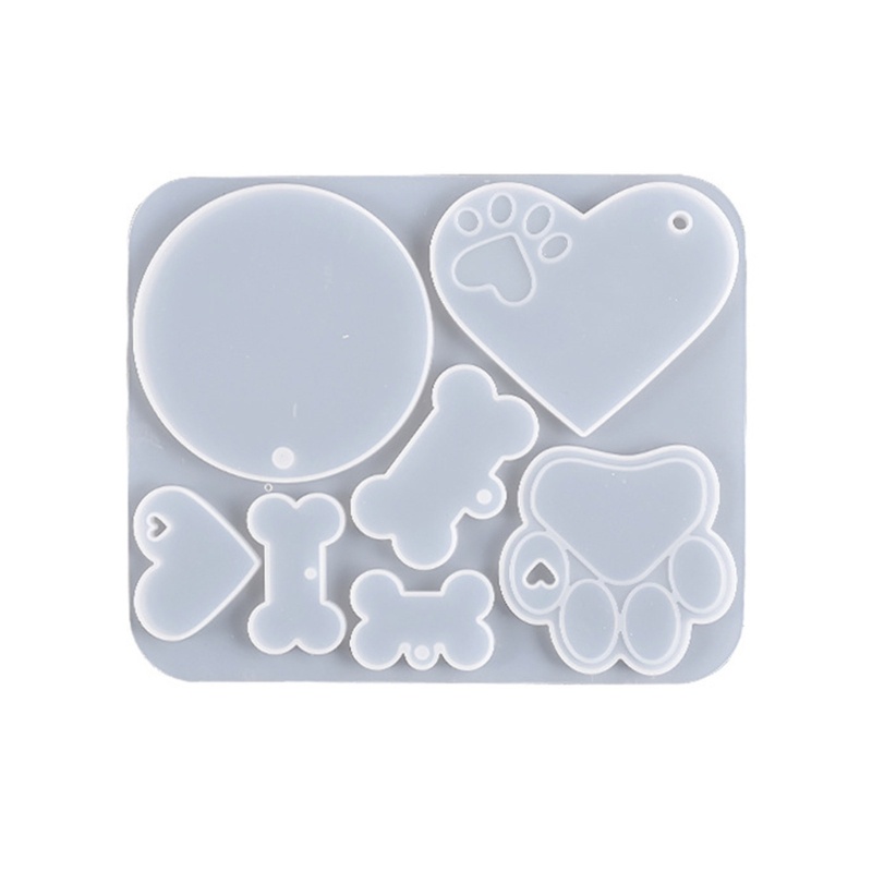 Khuôn Silicone Hình Trái Tim / Xương Cá Làm Móc Khóa DIY