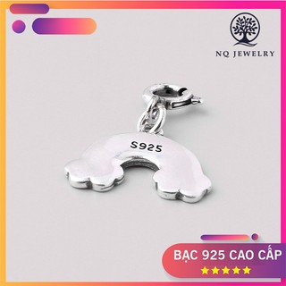 Charm bạc treo hình cầu vồng