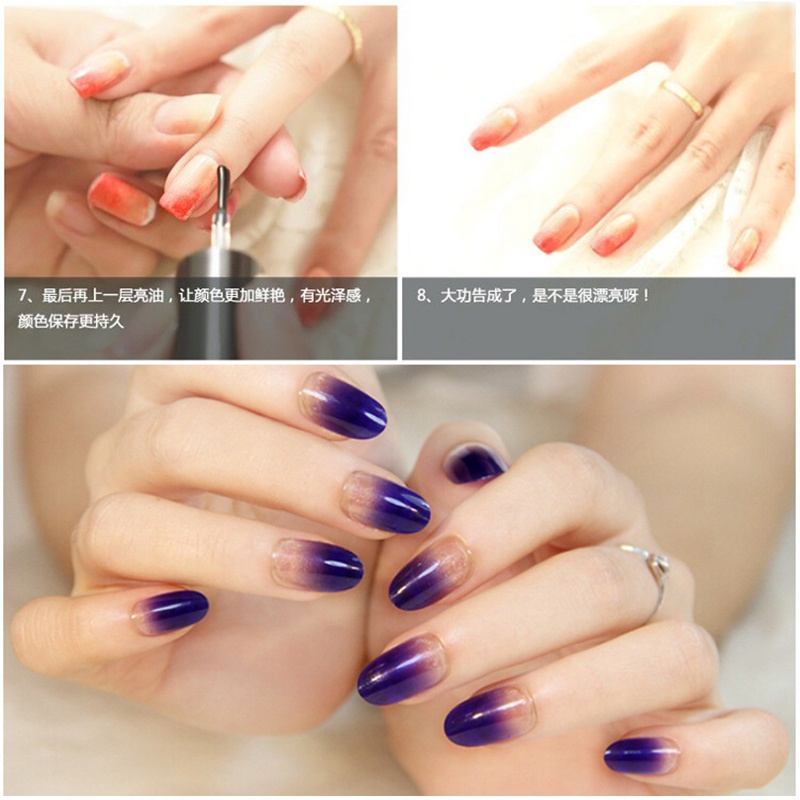 Mút Xốp Đắp Móng Tay Màu Gradient Bầu Trời Đầy Sao Sáng Tạo Cho Nữ