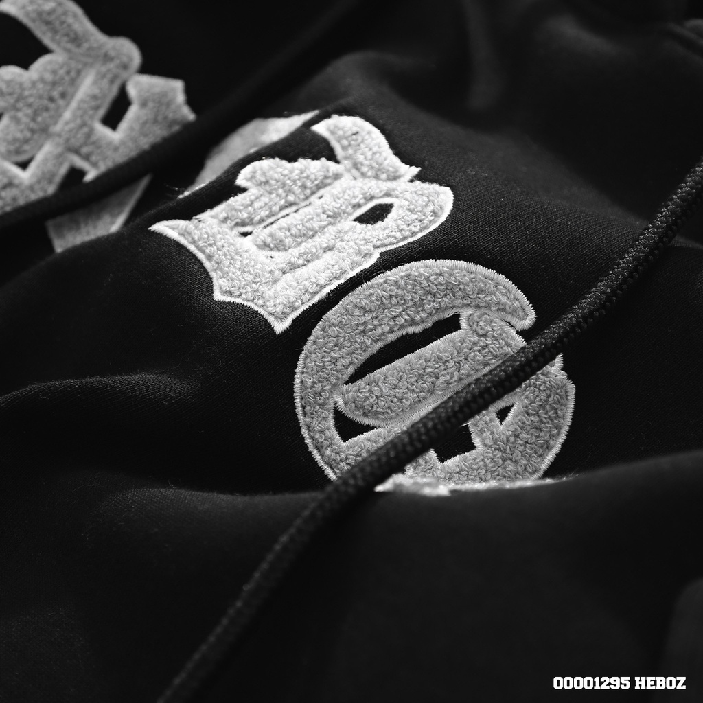 Áo hoodie nỉ thêu xù Heboz 4M chất nỉ dày dặn cao cấp - 00001295