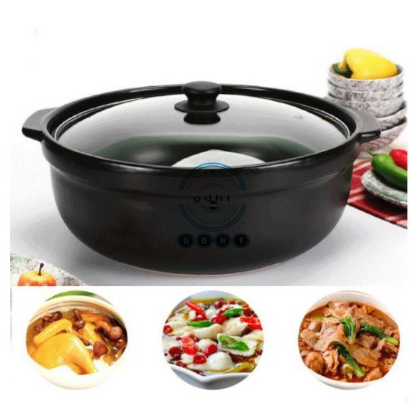 Nồi đất sứ tráng men cao cấp kho thịt, kho cá 1L