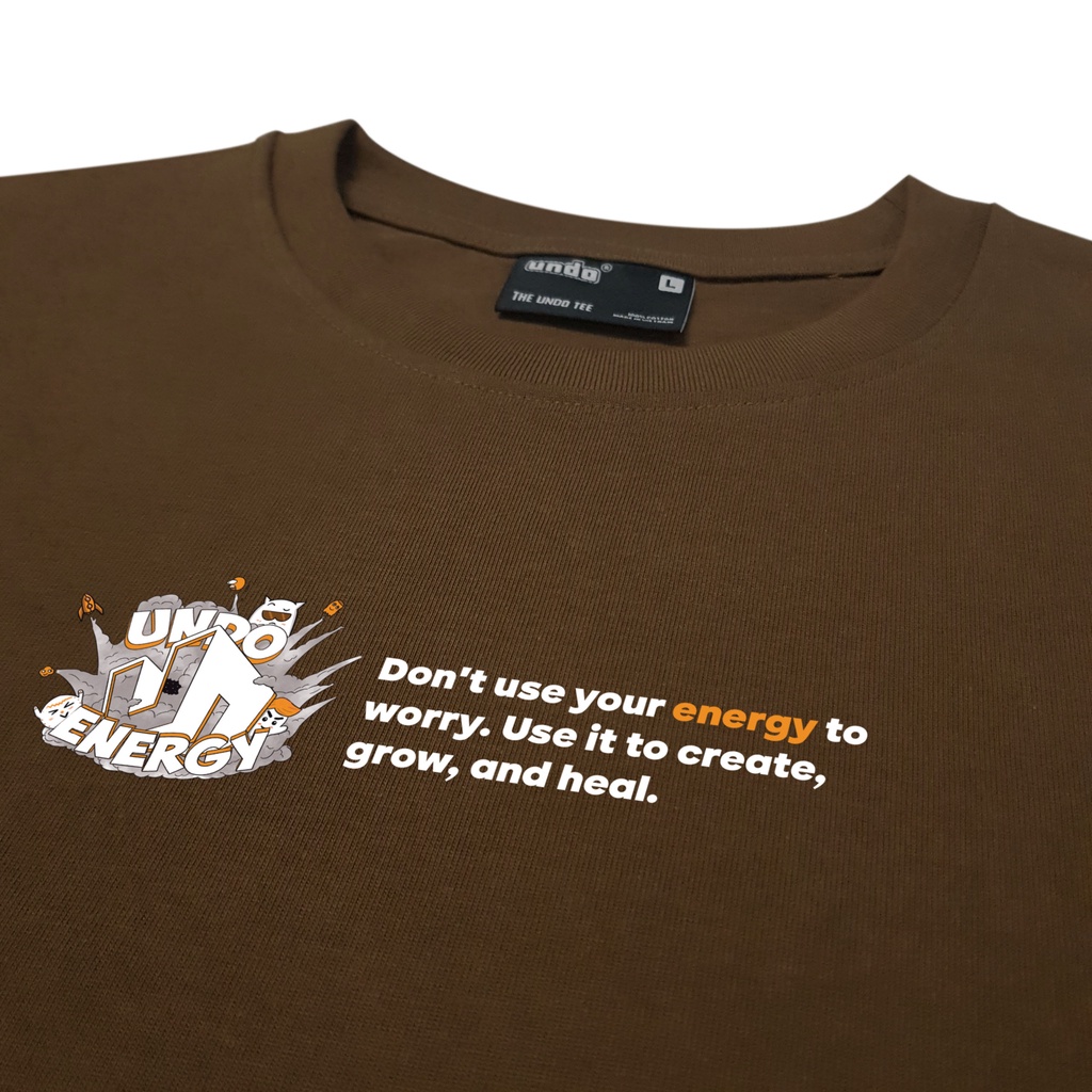 Áo Thun Unisex Undo Energy Màu Nâu 100% Premium Cotton - Local Brand Chính Hãng