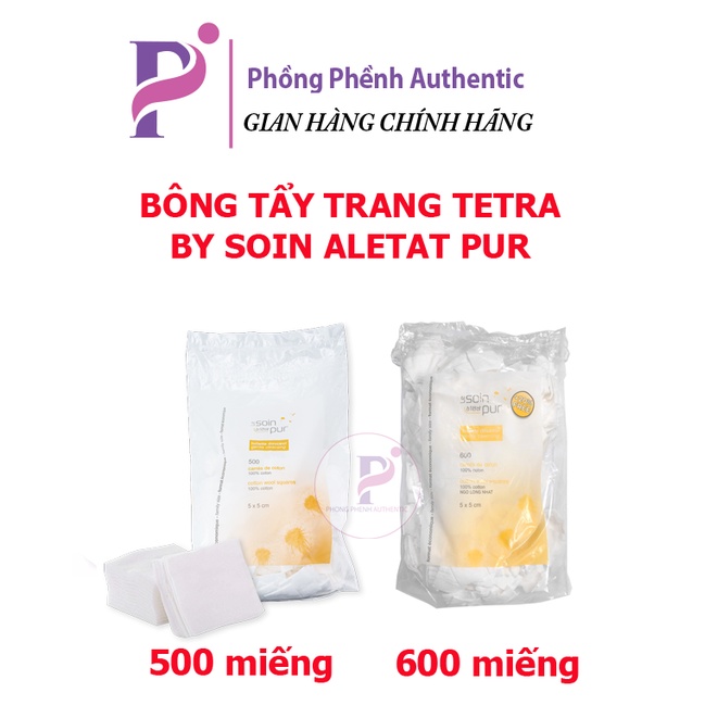 SET BÔNG TẨY TRANG TETRA LE SOIN LARETAT PUR TÚI 600 MIẾNG