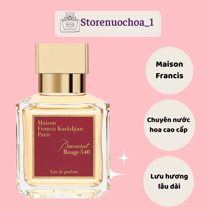 Nước Hoa Unisex Maison Baccarat Rouge 540 EDP 70ml - Storenuochoa