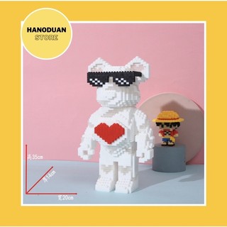 Lego gấu bearbrick 35cm đồ chơi xếp hình lắp ráp cỡ lớn