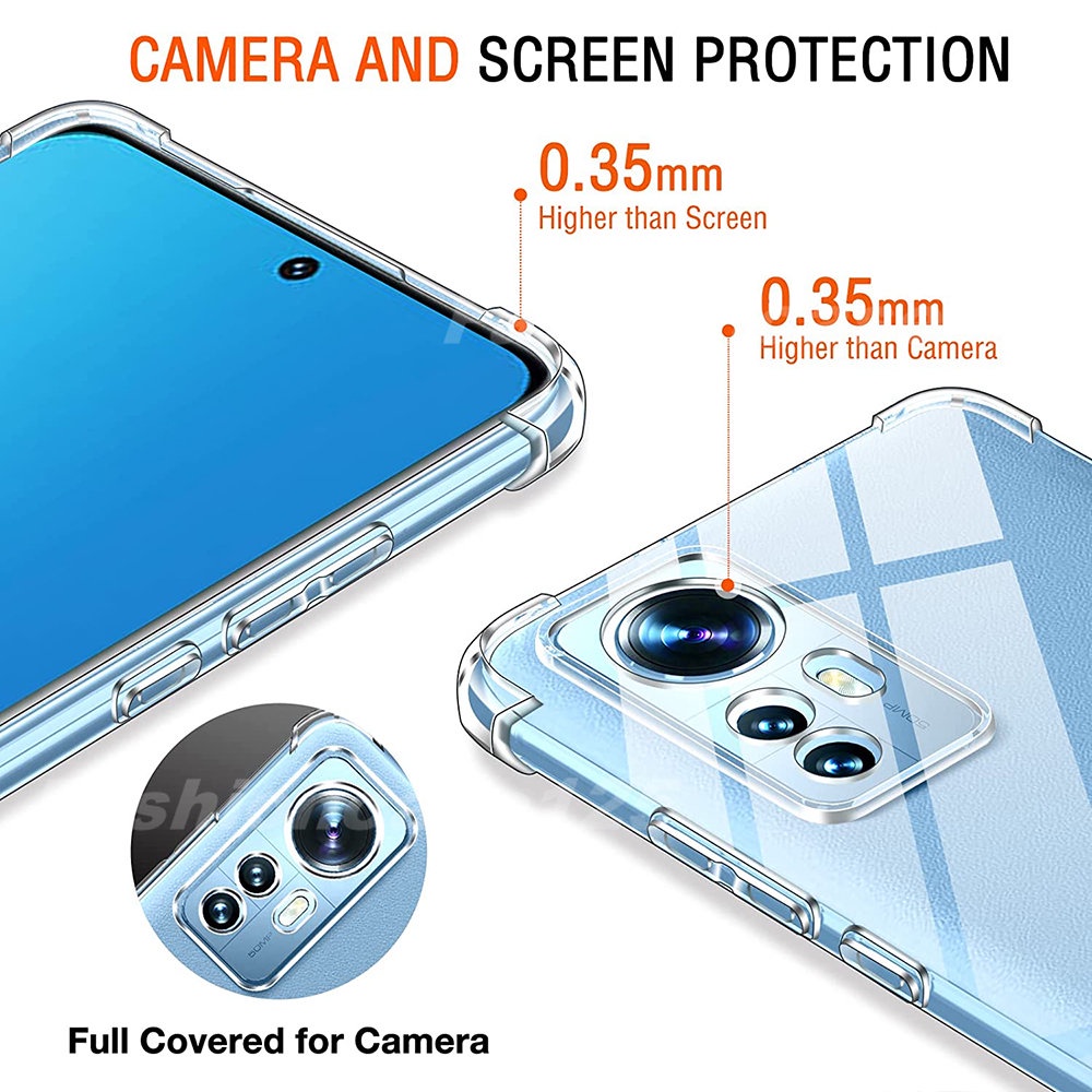 Ốp Điện Thoại Silicon Trong Suốt Chống Sốc Cho Xiaomi Mi 12T Pro Mi12T Xiaomi12T 5G 2022