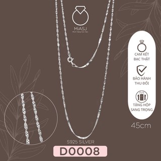 Dây chuyền nữ vòng cổ nữ Bạc Ý S925 miễn phí xi kim cao cấp D0008| Mi.A trang sức bạc