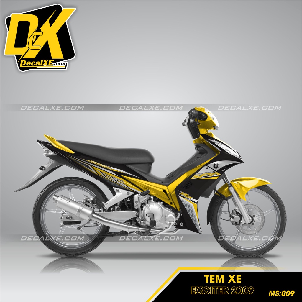 Tem rời dán xe EXCITER 2009 | Chất Liệu Decal Cao Cấp Chống Nước, Bền Màu, Cắt Khuôn Sẵn Dễ Dán| ex2009-009