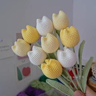 Hoa len Tulip handmade trang trí(1 bông)