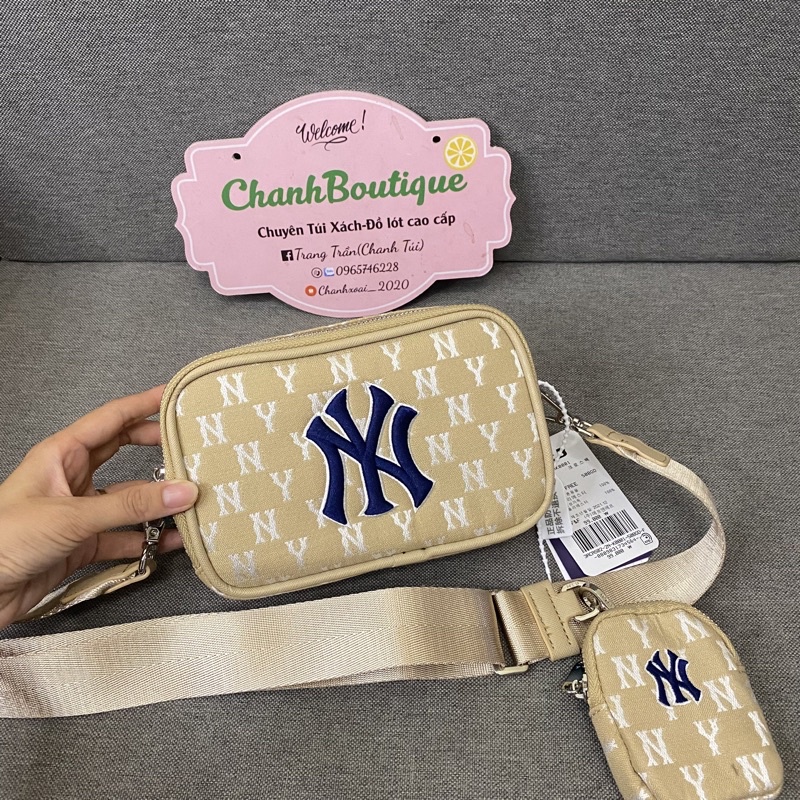 Túi xách hoạ tiết chữ thêu N.Y thời trang cao cấp mẫu mới cực xinh