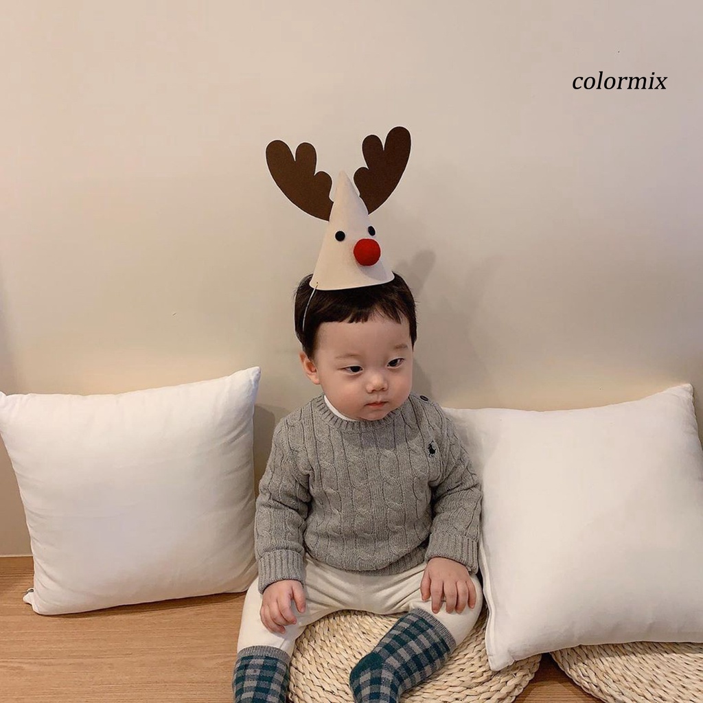Cjr Mũ Giáng Sinh Tinh Tế Bằng Vải Không Dệt Trang Trí Cây Thông Noel Cho Trẻ Em