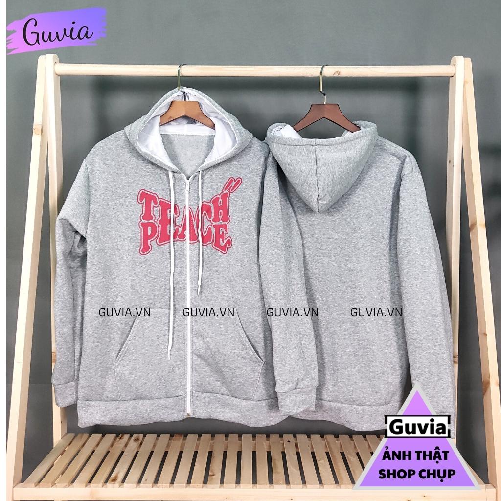 Áo Khoác Hoodie Nỉ TEACH PEACE Nam Nữ Ulzzang Unisex, Áo Khoác Form Rộng Thời Trang GUVIA AKN96 | BigBuy360 - bigbuy360.vn