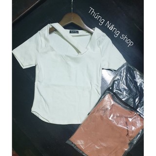Áo thun borip croptop , chéo ngực, vạc bầu