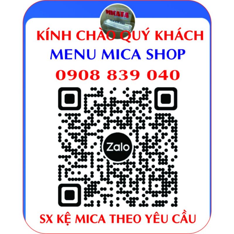 THẺ SỐ ĐỂ BÀN MICA - màu sắc theo yêu cầu khách