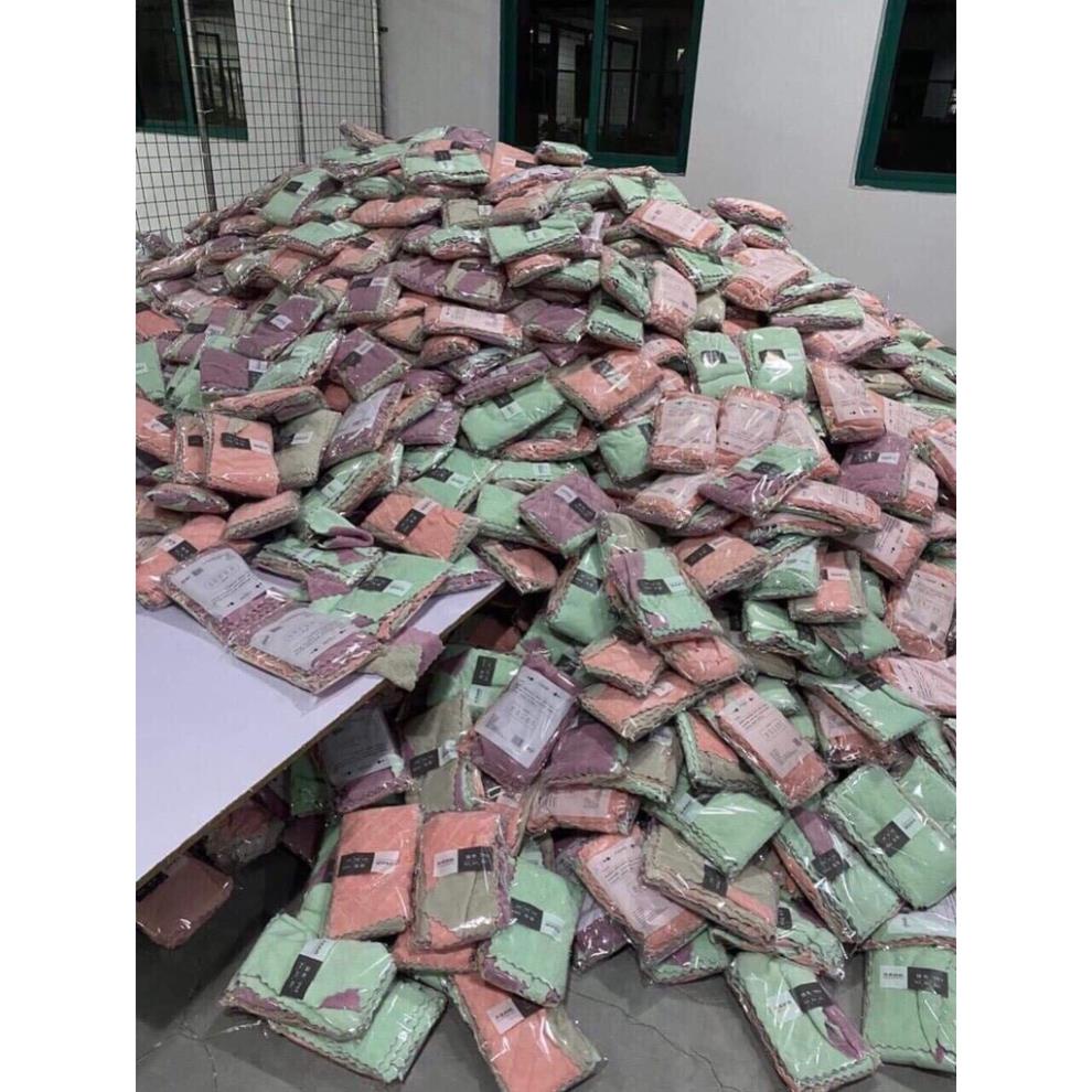 Set 10 khăn lau đa năng 2 mặt lau bát đĩa, lau bếp, lau đồ đạc - màu ngẫu nhiên