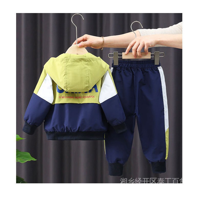 Bộ Đồ Thể Thao Hai Mảnh Có Khóa Kéo Phong Cách Trung Hoa Thời Trang Xuân Thu 2022 H8KL Dành Cho Bé Trai