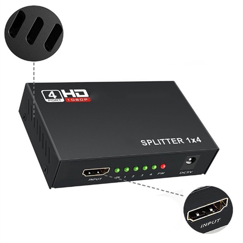 Bộ Chia Cổng HDMI 1 Trong 4 Ra HD 1.4 HDCP 1080P Cho HDTV DVD PS3 Xbox